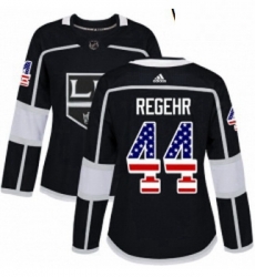 Womens Adidas Los Angeles Kings 44 Robyn Regehr Authentic Black USA Flag Fashion NHL Jersey Womens Adidas Los Angeles Kings 44 Robyn Regehr Authentic Black USA Flag Fashion NHL Jersey