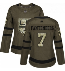 Womens Adidas Los Angeles Kings 7 Oscar Fantenberg Authentic Green Salute to Service NHL Jersey Womens Adidas Los Angeles Kings 7 Oscar Fantenberg Authentic Green Salute to Service NHL Jersey