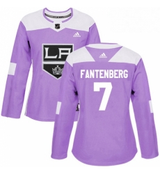 Womens Adidas Los Angeles Kings 7 Oscar Fantenberg Authentic Purple Fights Cancer Practice NHL Jersey Womens Adidas Los Angeles Kings 7 Oscar Fantenberg Authentic Purple Fights Cancer Practice NHL Jersey