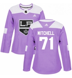 Womens Adidas Los Angeles Kings 71 Torrey Mitchell Authentic Purple Fights Cancer Practice NHL Jersey Womens Adidas Los Angeles Kings 71 Torrey Mitchell Authentic Purple Fights Cancer Practice NHL Jersey
