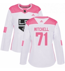 Womens Adidas Los Angeles Kings 71 Torrey Mitchell Authentic White Pink Fashion NHL Jersey Womens Adidas Los Angeles Kings 71 Torrey Mitchell Authentic White Pink Fashion NHL Jersey