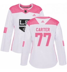 Womens Adidas Los Angeles Kings 77 Jeff Carter Authentic WhitePink Fashion NHL Jersey Womens Adidas Los Angeles Kings 77 Jeff Carter Authentic WhitePink Fashion NHL Jersey
