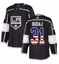 Youth Adidas Los Angeles Kings 31 Peter Budaj Authentic Black USA Flag Fashion NHL Jersey Youth Adidas Los Angeles Kings 31 Peter Budaj Authentic Black USA Flag Fashion NHL Jersey