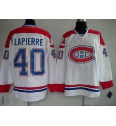 Hockey Montreal Canadiens #40 Maxim Lapierre Stitched Replithentic white Jersey Hockey Montreal Canadiens #40 Maxim Lapierre Stitched Replithentic white Jersey