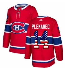 Mens Adidas Montreal Canadiens 14 Tomas Plekanec Authentic Red USA Flag Fashion NHL Jersey Mens Adidas Montreal Canadiens 14 Tomas Plekanec Authentic Red USA Flag Fashion NHL Jersey