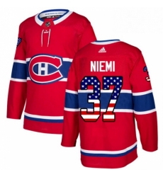 Mens Adidas Montreal Canadiens 37 Antti Niemi Authentic Red USA Flag Fashion NHL Jersey Mens Adidas Montreal Canadiens 37 Antti Niemi Authentic Red USA Flag Fashion NHL Jersey