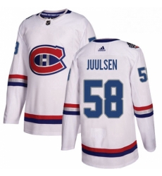 Mens Adidas Montreal Canadiens 58 Noah Juulsen Authentic White 2017 100 Classic NHL Jersey Mens Adidas Montreal Canadiens 58 Noah Juulsen Authentic White 2017 100 Classic NHL Jersey
