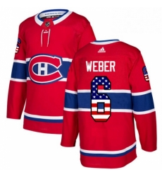 Mens Adidas Montreal Canadiens 6 Shea Weber Authentic Red USA Flag Fashion NHL Jersey Mens Adidas Montreal Canadiens 6 Shea Weber Authentic Red USA Flag Fashion NHL Jersey