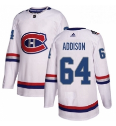 Mens Adidas Montreal Canadiens 64 Jeremiah Addison Authentic White 2017 100 Classic NHL Jersey Mens Adidas Montreal Canadiens 64 Jeremiah Addison Authentic White 2017 100 Classic NHL Jersey