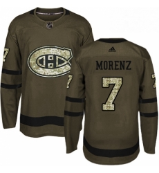 Mens Adidas Montreal Canadiens 7 Howie Morenz Authentic Green Salute to Service NHL Jersey Mens Adidas Montreal Canadiens 7 Howie Morenz Authentic Green Salute to Service NHL Jersey