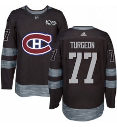 Mens Adidas Montreal Canadiens 77 Pierre Turgeon Authentic Black 1917 2017 100th Anniversary NHL Jersey Mens Adidas Montreal Canadiens 77 Pierre Turgeon Authentic Black 1917 2017 100th Anniversary NHL Jersey