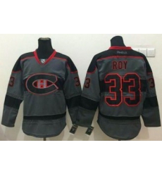 Montreal Canadiens #33 Patrick Roy Charcoal Cross Check Fashion Stitched NHL Jersey Montreal Canadiens #33 Patrick Roy Charcoal Cross Check Fashion Stitched NHL Jersey