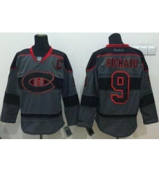 Montreal Canadiens #9 Maurice Richard Charcoal Cross Check Fashion Stitched NHL Jersey Montreal Canadiens #9 Maurice Richard Charcoal Cross Check Fashion Stitched NHL Jersey