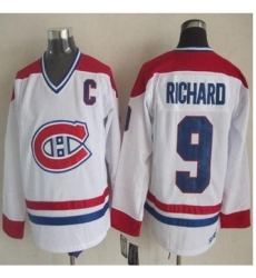 Montreal Canadiens #9 Maurice Richard White CH-CCM Throwback Stitched NHL jersey Montreal Canadiens #9 Maurice Richard White CH-CCM Throwback Stitched NHL jersey