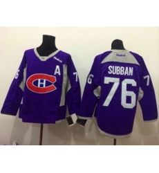 NHL Montreal Canadiens #76 PK Subban purple jerseys NHL Montreal Canadiens #76 PK Subban purple jerseys