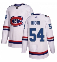 Youth Adidas Montreal Canadiens 54 Charles Hudon Authentic White 2017 100 Classic NHL Jersey Youth Adidas Montreal Canadiens 54 Charles Hudon Authentic White 2017 100 Classic NHL Jersey