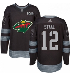 Mens Adidas Minnesota Wild 12 Eric Staal Authentic Black 1917 2017 100th Anniversary NHL Jersey Mens Adidas Minnesota Wild 12 Eric Staal Authentic Black 1917 2017 100th Anniversary NHL Jersey