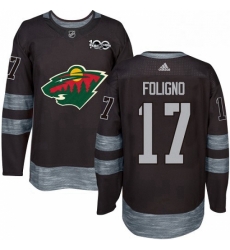 Mens Adidas Minnesota Wild 17 Marcus Foligno Premier Black 1917 2017 100th Anniversary NHL Jersey Mens Adidas Minnesota Wild 17 Marcus Foligno Premier Black 1917 2017 100th Anniversary NHL Jersey