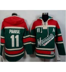 Minnesota Wild #11 Zach Parise Green Red Sawyer Hooded Sweatshirt Stitched NHL Jersey Minnesota Wild #11 Zach Parise Green Red Sawyer Hooded Sweatshirt Stitched NHL Jersey