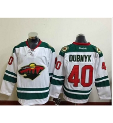 Minnesota Wild  #40 Devan Dubnyk White Stitched NHL Jersey