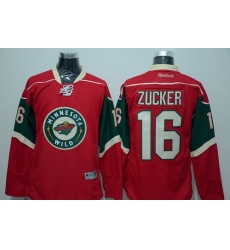Wild #16 Jason Zucker Red Stitched NHL Jersey Wild #16 Jason Zucker Red Stitched NHL Jersey