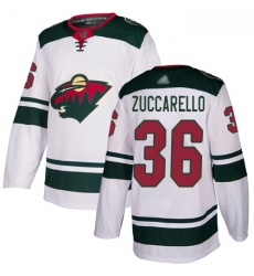 Wild #36 Mats Zuccarello White Road Authentic Stitched Hockey Jersey Wild #36 Mats Zuccarello White Road Authentic Stitched Hockey Jersey