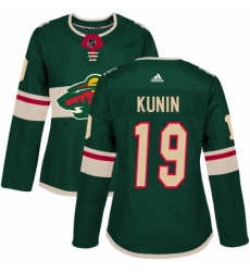 Womens Adidas Minnesota Wild 19 Luke Kunin Authentic Green Home NHL Jersey Womens Adidas Minnesota Wild 19 Luke Kunin Authentic Green Home NHL Jersey