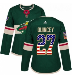 Womens Adidas Minnesota Wild 27 Kyle Quincey Authentic Green USA Flag Fashion NHL Jersey Womens Adidas Minnesota Wild 27 Kyle Quincey Authentic Green USA Flag Fashion NHL Jersey
