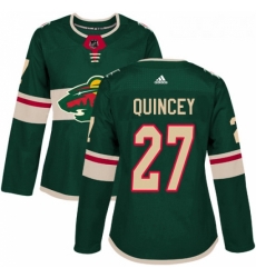 Womens Adidas Minnesota Wild 27 Kyle Quincey Premier Green Home NHL Jersey Womens Adidas Minnesota Wild 27 Kyle Quincey Premier Green Home NHL Jersey