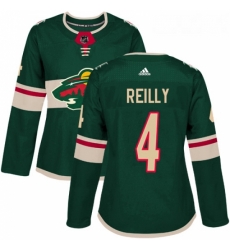 Womens Adidas Minnesota Wild 4 Mike Reilly Authentic Green Home NHL Jersey Womens Adidas Minnesota Wild 4 Mike Reilly Authentic Green Home NHL Jersey