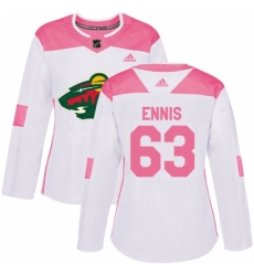 Womens Adidas Minnesota Wild 63 Tyler Ennis Authentic WhitePink Fashion NHL Jersey Womens Adidas Minnesota Wild 63 Tyler Ennis Authentic WhitePink Fashion NHL Jersey
