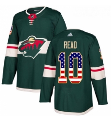 Youth Adidas Minnesota Wild 10 Matt Read Authentic Green USA Flag Fashion NHL Jersey Youth Adidas Minnesota Wild 10 Matt Read Authentic Green USA Flag Fashion NHL Jersey
