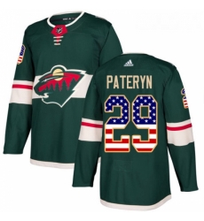 Youth Adidas Minnesota Wild 29 Greg Pateryn Authentic Green USA Flag Fashion NHL Jersey Youth Adidas Minnesota Wild 29 Greg Pateryn Authentic Green USA Flag Fashion NHL Jersey