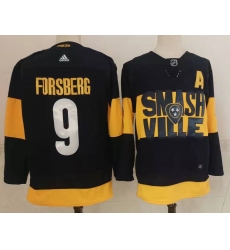 Men Nashville Predators 9 Filip Forsberg Black 2022 Stadium Series adidas Stitched NHL Jersey Men Nashville Predators 9 Filip Forsberg Black 2022 Stadium Series adidas Stitched NHL Jersey