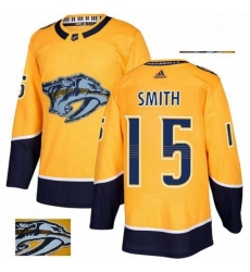 Mens Adidas Nashville Predators 15 Craig Smith Authentic Gold Fashion Gold NHL Jersey Mens Adidas Nashville Predators 15 Craig Smith Authentic Gold Fashion Gold NHL Jersey