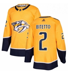 Mens Adidas Nashville Predators 2 Anthony Bitetto Authentic Gold Home NHL Jersey Mens Adidas Nashville Predators 2 Anthony Bitetto Authentic Gold Home NHL Jersey