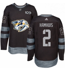 Mens Adidas Nashville Predators 2 Dan Hamhuis Authentic Black 1917 2017 100th Anniversary NHL Jersey Mens Adidas Nashville Predators 2 Dan Hamhuis Authentic Black 1917 2017 100th Anniversary NHL Jersey
