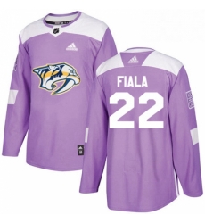 Mens Adidas Nashville Predators 22 Kevin Fiala Authentic Purple Fights Cancer Practice NHL Jersey Mens Adidas Nashville Predators 22 Kevin Fiala Authentic Purple Fights Cancer Practice NHL Jersey