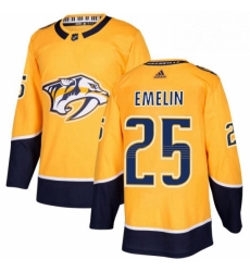 Mens Adidas Nashville Predators 25 Alexei Emelin Authentic Gold Home NHL Jersey Mens Adidas Nashville Predators 25 Alexei Emelin Authentic Gold Home NHL Jersey