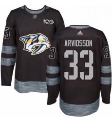 Mens Adidas Nashville Predators 33 Viktor Arvidsson Authentic Black 1917 2017 100th Anniversary NHL Jersey Mens Adidas Nashville Predators 33 Viktor Arvidsson Authentic Black 1917 2017 100th Anniversary NHL Jersey