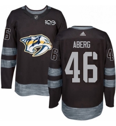 Mens Adidas Nashville Predators 46 Pontus Aberg Authentic Black 1917 2017 100th Anniversary NHL Jersey Mens Adidas Nashville Predators 46 Pontus Aberg Authentic Black 1917 2017 100th Anniversary NHL Jersey
