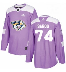 Mens Adidas Nashville Predators 74 Juuse Saros Authentic Purple Fights Cancer Practice NHL Jersey Mens Adidas Nashville Predators 74 Juuse Saros Authentic Purple Fights Cancer Practice NHL Jersey