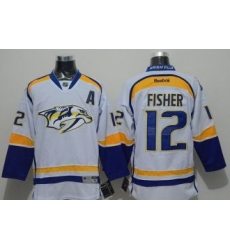 Nashville Predators #12 Mike Fisher White Road Stitched NHL Jersey Nashville Predators #12 Mike Fisher White Road Stitched NHL Jersey