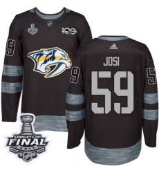 Predators #59 Roman Josi Black 1917 2017 100th Anniversary Stanley Cup Final Patch Stitched NHL Jersey Predators #59 Roman Josi Black 1917 2017 100th Anniversary Stanley Cup Final Patch Stitched NHL Jersey