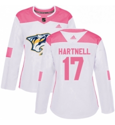 Womens Adidas Nashville Predators 17 Scott Hartnell Authentic WhitePink Fashion NHL Jersey Womens Adidas Nashville Predators 17 Scott Hartnell Authentic WhitePink Fashion NHL Jersey