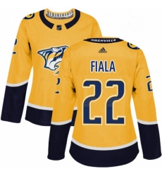 Womens Adidas Nashville Predators 22 Kevin Fiala Authentic Gold Home NHL Jersey Womens Adidas Nashville Predators 22 Kevin Fiala Authentic Gold Home NHL Jersey