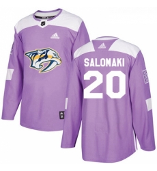 Youth Adidas Nashville Predators 20 Miikka Salomaki Authentic Purple Fights Cancer Practice NHL Jersey Youth Adidas Nashville Predators 20 Miikka Salomaki Authentic Purple Fights Cancer Practice NHL Jersey