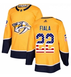 Youth Adidas Nashville Predators 22 Kevin Fiala Authentic Gold USA Flag Fashion NHL Jersey Youth Adidas Nashville Predators 22 Kevin Fiala Authentic Gold USA Flag Fashion NHL Jersey
