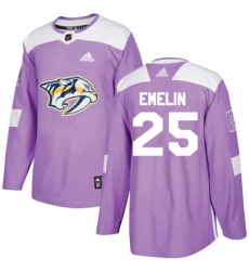 Youth Adidas Nashville Predators 25 Alexei Emelin Authentic Purple Fights Cancer Practice NHL Jersey Youth Adidas Nashville Predators 25 Alexei Emelin Authentic Purple Fights Cancer Practice NHL Jersey