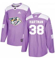 Youth Adidas Nashville Predators 38 Ryan Hartman Authentic Purple Fights Cancer Practice NHL Jersey Youth Adidas Nashville Predators 38 Ryan Hartman Authentic Purple Fights Cancer Practice NHL Jersey